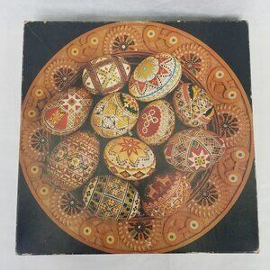 Springbok Ukrainian Folk Art Circular Puzzle Pysanky Easter Eggs Complete 1977